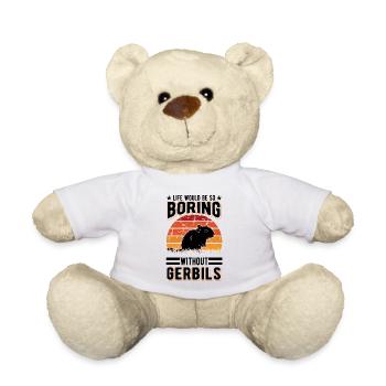Life would be so boring without Gerbils Rennmaus - Teddy - Weiß - Vorne