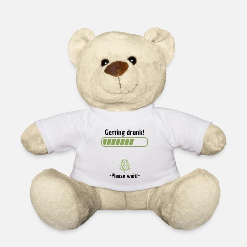 Getting drunk please wait - Teddy Bear - white