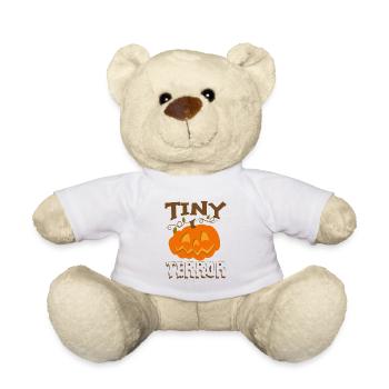Halloween Kleiner Schrecken Kürbis Niedlich - Teddy - Weiß - Vorne