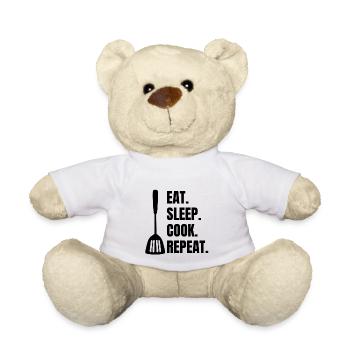 Cuisine Cuisinier Cadeau Hobby Chef Drôle Boulanger - Nounours - blanc - Devant