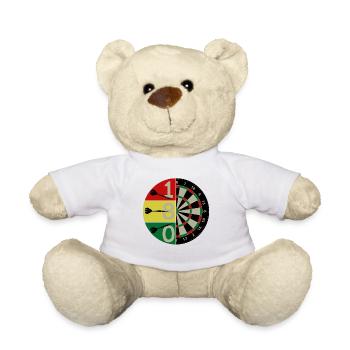 180 Dartboard Darts T-Shirt - Teddy - Weiß - Vorne