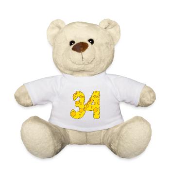 34 Jahre alt - 34. Geburtstag Geschenk - 1934 - Teddy - Weiß - Vorne