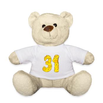 31 Jahre alt - 31. Geburtstag Geschenk - 1931 - Teddy - Weiß - Vorne