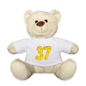 37 ans - Cadeau de 37e anniversaire - 1937 - Nounours - blanc - Devant