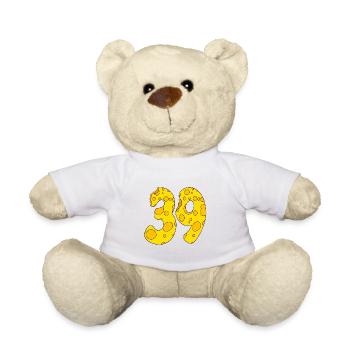 39 Jahre alt - 39. Geburtstag Geschenk - 1939 - Teddy - Weiß - Vorne