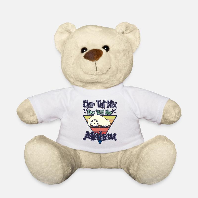 Der tut nix Der will nur mähen Mähroboter - Teddy - Weiß