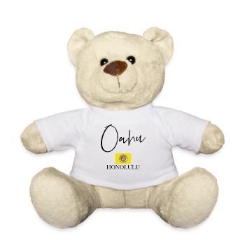 Greece Flag Vacation - Oahu Island - Teddy Bear - white - Front