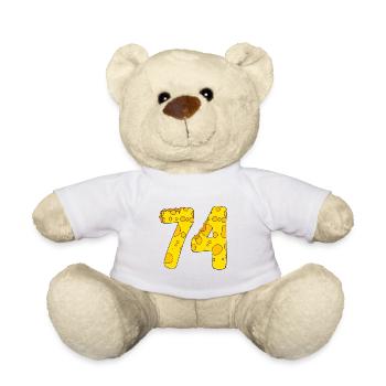 74 Jahre alt - 74. Geburtstag Geschenk - 1974 - Teddy - Weiß - Vorne