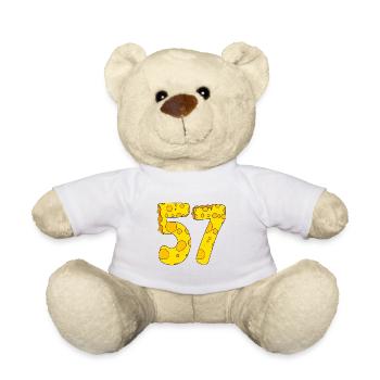 57 Jahre alt - 57. Geburtstag Geschenk - 1957 - Teddy - Weiß - Vorne