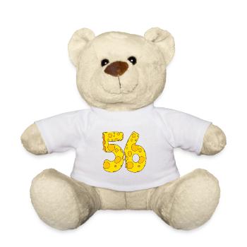 56 Jahre alt - 56. Geburtstag Geschenk - 1956 - Teddy - Weiß - Vorne
