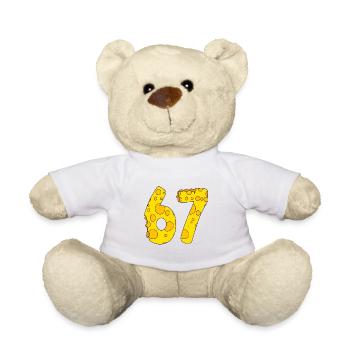 67 Jahre alt - 67. Geburtstag Geschenk - 1967 - Teddy - Weiß - Vorne