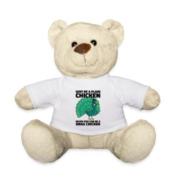 Peacock Positivity Drag Peacock Fan - Nounours - blanc - Devant