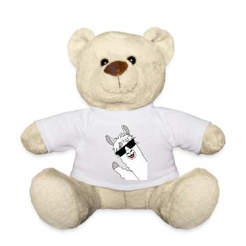 Lama Alpaka, Alpaca Geschenke, lustige Sprüche - Teddy - Weiß - Vorne