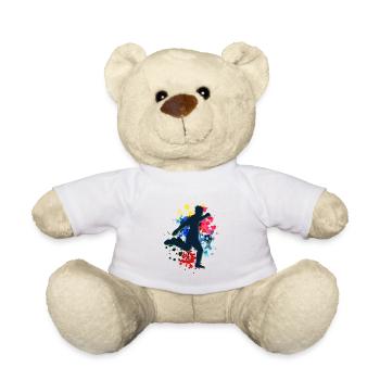 football footballeur attaquant garçons hommes coupe du monde - Nounours - blanc - Devant
