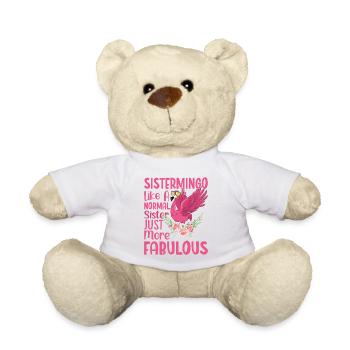 Sistermingo Like Normal Sister Flamingo - Teddy Bear - white - Front