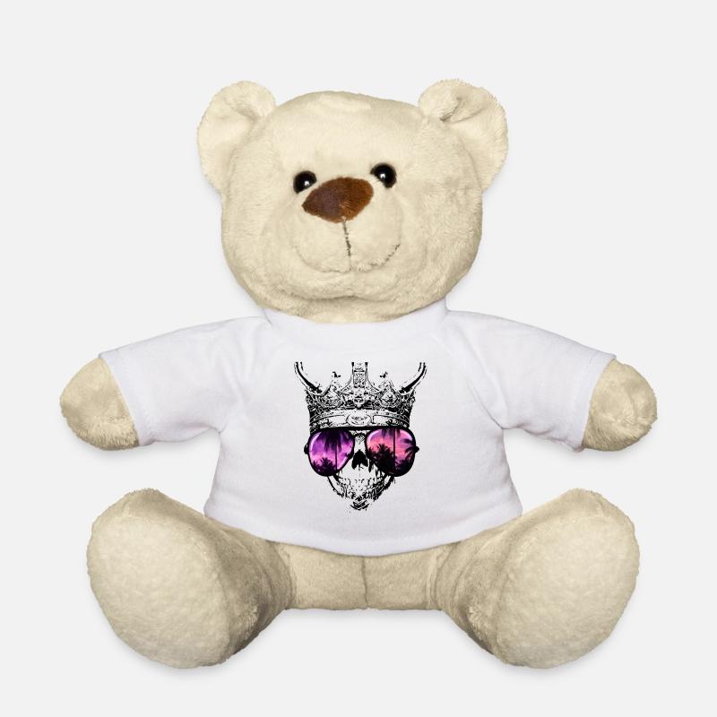 Hipster Totenkopf König - Teddy - Weiß