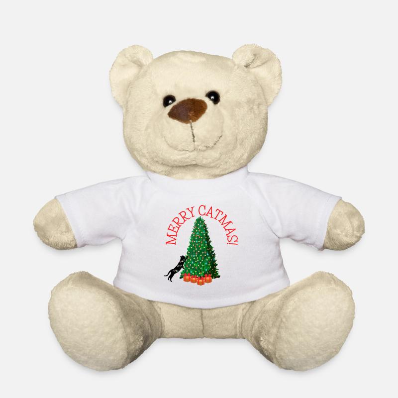 Merry Catmas! - Funny Christmas Cat - Teddy - Weiß