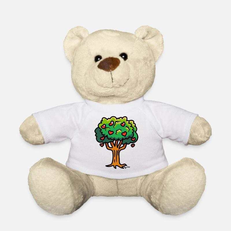 Tree hearts colors - Teddy Bear - white