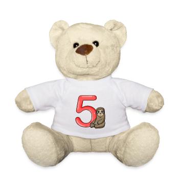 Junge 5 Jahre alt Faultier - Teddy - Weiß - Vorne