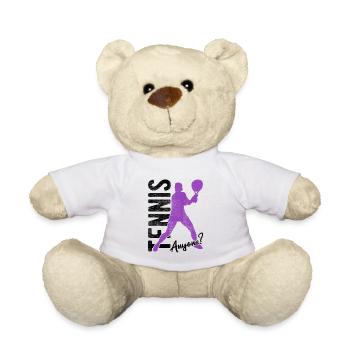 Tennisplatz Spruch Für Tennis - Teddy - Weiß - Vorne