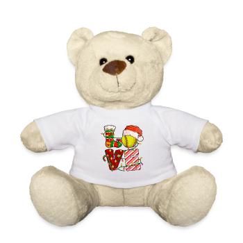 Softball Christmas Softball Player Xmas Party Gift - Teddy - Weiß - Vorne