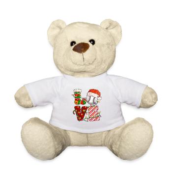 Baseball Christmas Baseball Player Xmas Party - Teddy - Weiß - Vorne