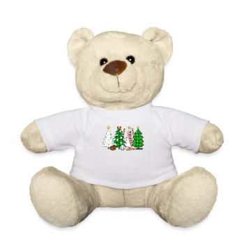 Baseball Christmas Gifts Baseball Player Xmas - Teddy - Weiß - Vorne