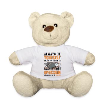 Opossum Gift Possum Marsupial - Teddy Bear - white - Front