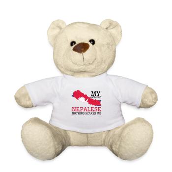 Nichts macht mir Angst, nepalesischer Ehemann - Teddy - Weiß - Vorne