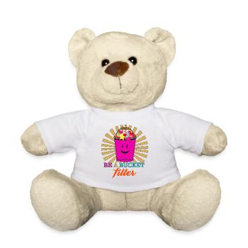 Positivity Shirt, Be A Bucket Filler Tee, Schule - Teddy - Weiß - Vorne