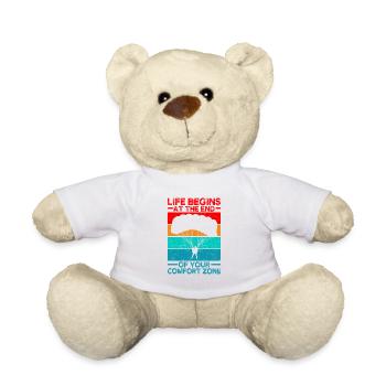 Lustiges Fallschirmspringen Das Leben beginnt - Teddy - Weiß - Vorne