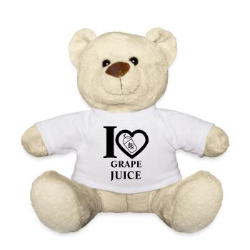 I Love Grape Juice - Teddy Bear - white - Front