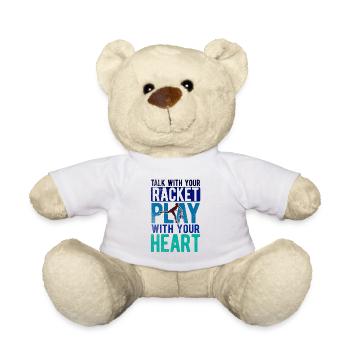 Tennisplatz Spruch Für Tennis - Teddy - Weiß - Vorne