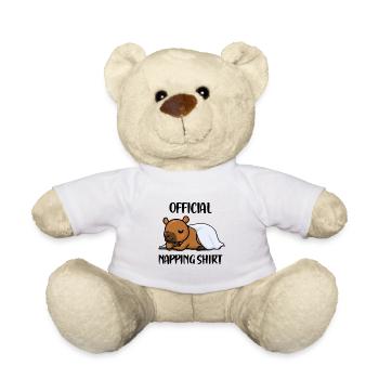Sleeping Capybara Pajamas Funny Rodent Animal Pun - Teddy Bear - white - Front