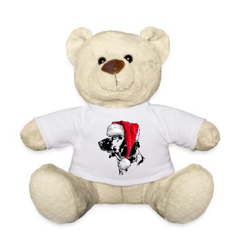 Santa BAYERISCHER GEBIRGSSCHWEISSHUND Weihnachten - Teddy - Weiß - Vorne
