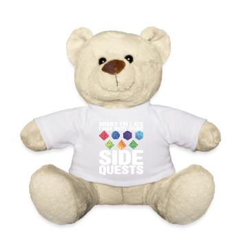 Pen and Paper for RPG Gaming Father - Teddy Bear - white - Front
