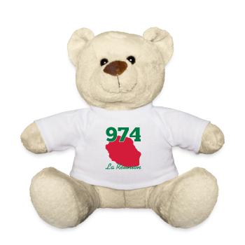 Réunion / 974 / Réunionnais / Réunionnaise - Nounours - blanc - Devant