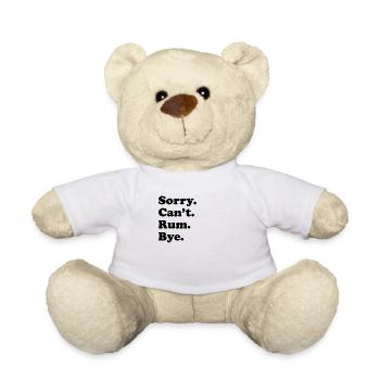 Entschuldigung, Ich Kann Nicht Verabschieden - Rum - Teddy - Weiß - Vorne