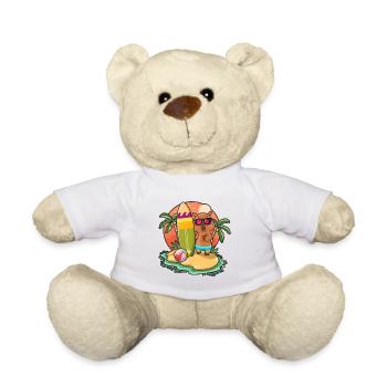 Drôle Capybara Surf Lovers Cool Planche de surf Surf - Nounours - blanc - Devant
