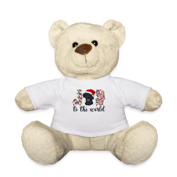 Labrador Christmas Golden Dog Gift - Teddy Bear - white - Front