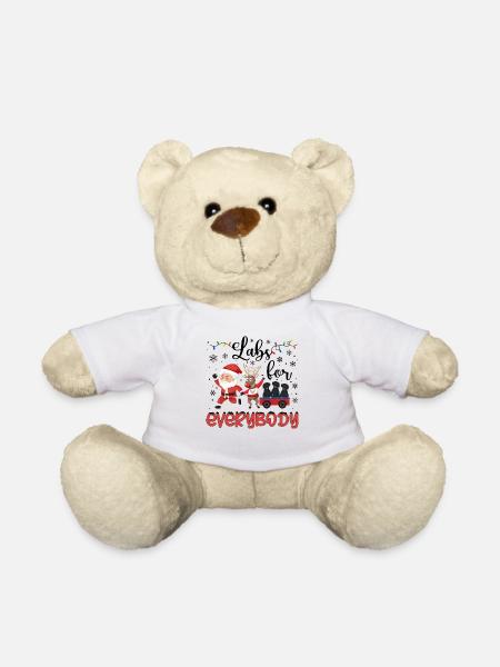 Labrador Christmas Golden Dog Gift - Teddy Bear - white
