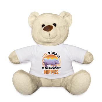 Hippo Gift Hippo Hippo - Teddy Bear - white - Front