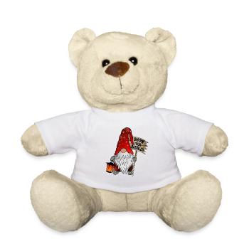 GNOME DE NOËL MONTREZ VOS BOULES DE NOËL - Nounours - blanc - Devant
