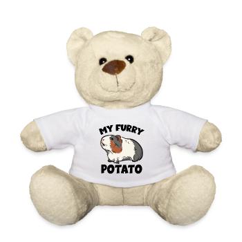 My furry potato guinea pig - Teddy Bear - white - Front