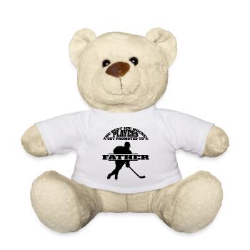 Hockey sur glace Père Équipe de hockey sur glace Papa Sports d’hiver Papa - Nounours - blanc - Devant