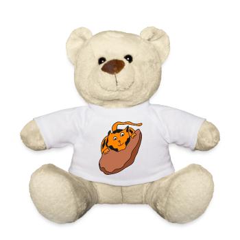Just A Cat Who Loves Making Biscuits Animal Funny - Teddy Bear - white - Front