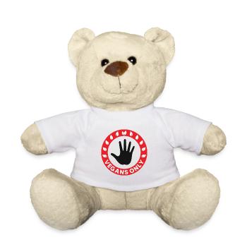Végétaliens seulement - Nounours - blanc - Devant