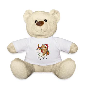 Licorne de Noël Castor Joyeux Noël Licorne - Nounours - blanc - Devant
