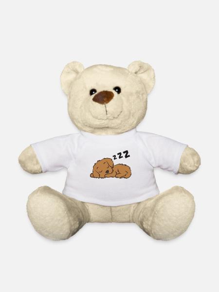 Cockapoo Hund Pyjama Lustig Schlafender Cockapoo - Teddy - Weiß