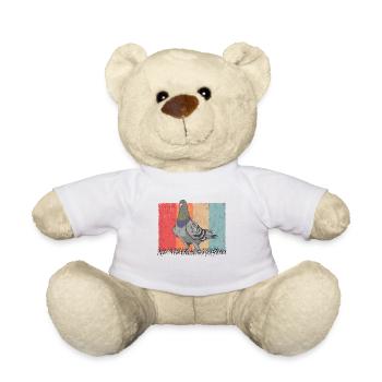 Taube Retro Taubenzüchter Vintage - Teddy - Weiß - Vorne